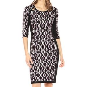 Gabby Skye Midi Sweater Sheath Dress
